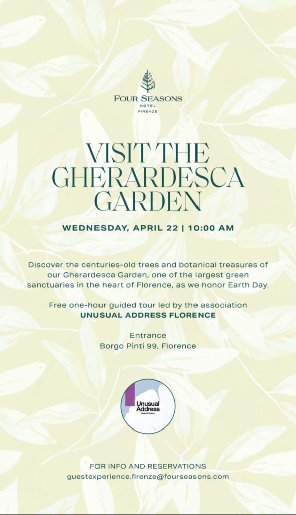 Visit the Gherardesca Garden, Four Seasons Hotel Firenze, 22 aprile 2026 ore 10:00
